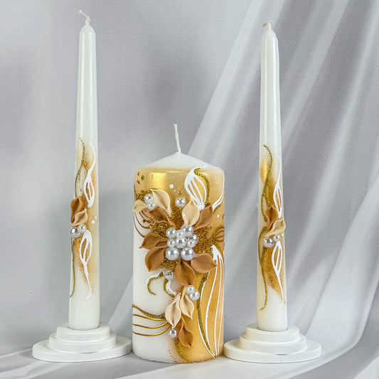 Magik Life Unity Candle Set for Wedding Ceremony – Elegant & Meaningful - Magik Life