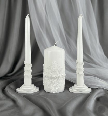 Magik Life Unity Candle Set for Wedding Ceremony – Elegant & Meaningful - Magik Life