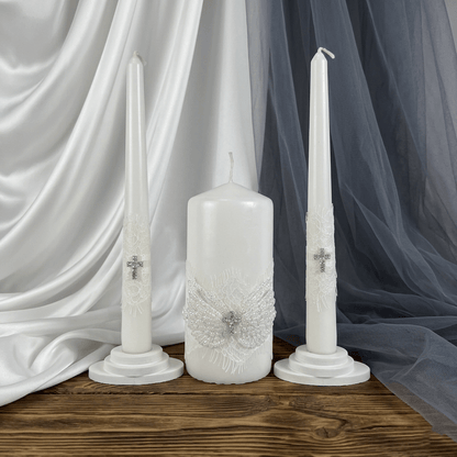 Magik Life Unity Candle Set for Wedding Ceremony – Elegant & Meaningful - Magik Life