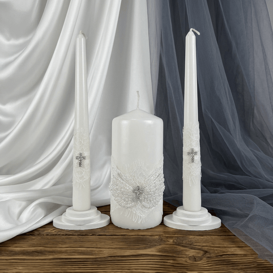 Magik Life Unity Candle Set for Wedding Ceremony – Elegant & Meaningful - Magik Life