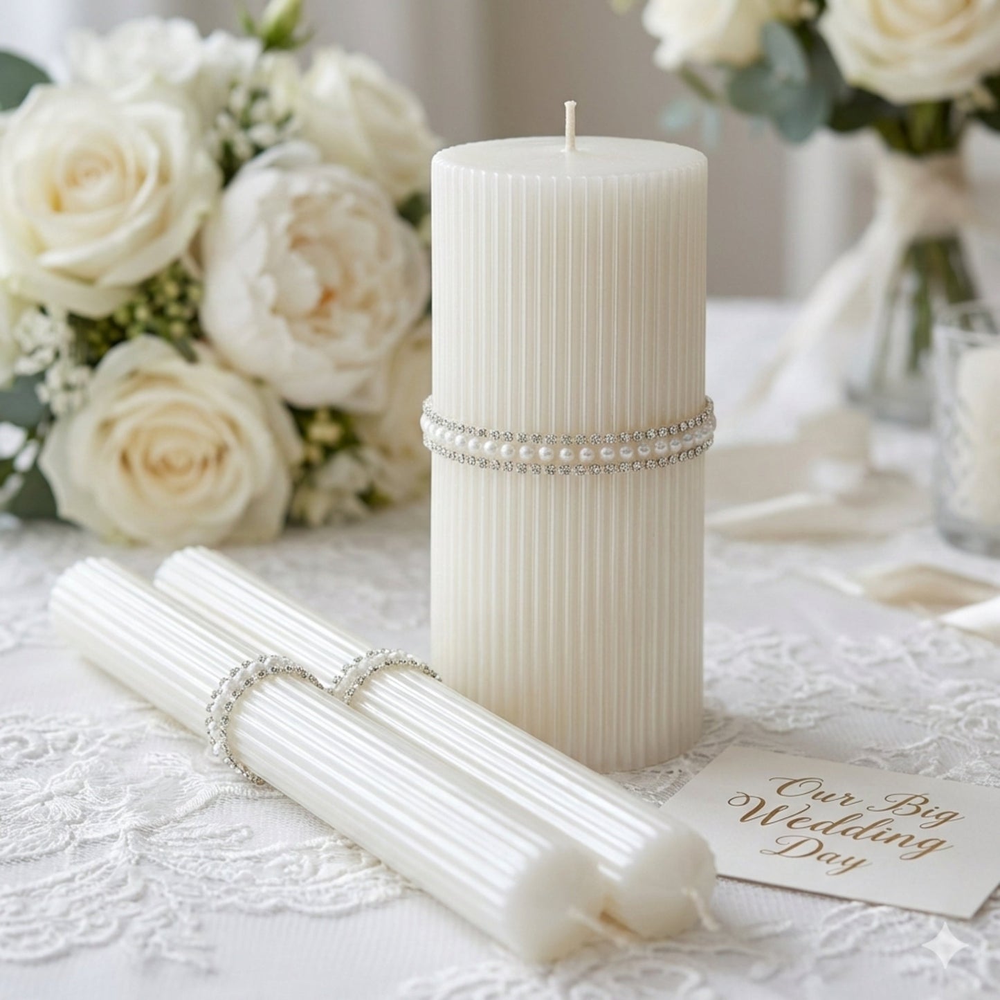 Magik Life Unity Candle Set for Wedding Ceremony – Elegant & Meaningful - Magik Life
