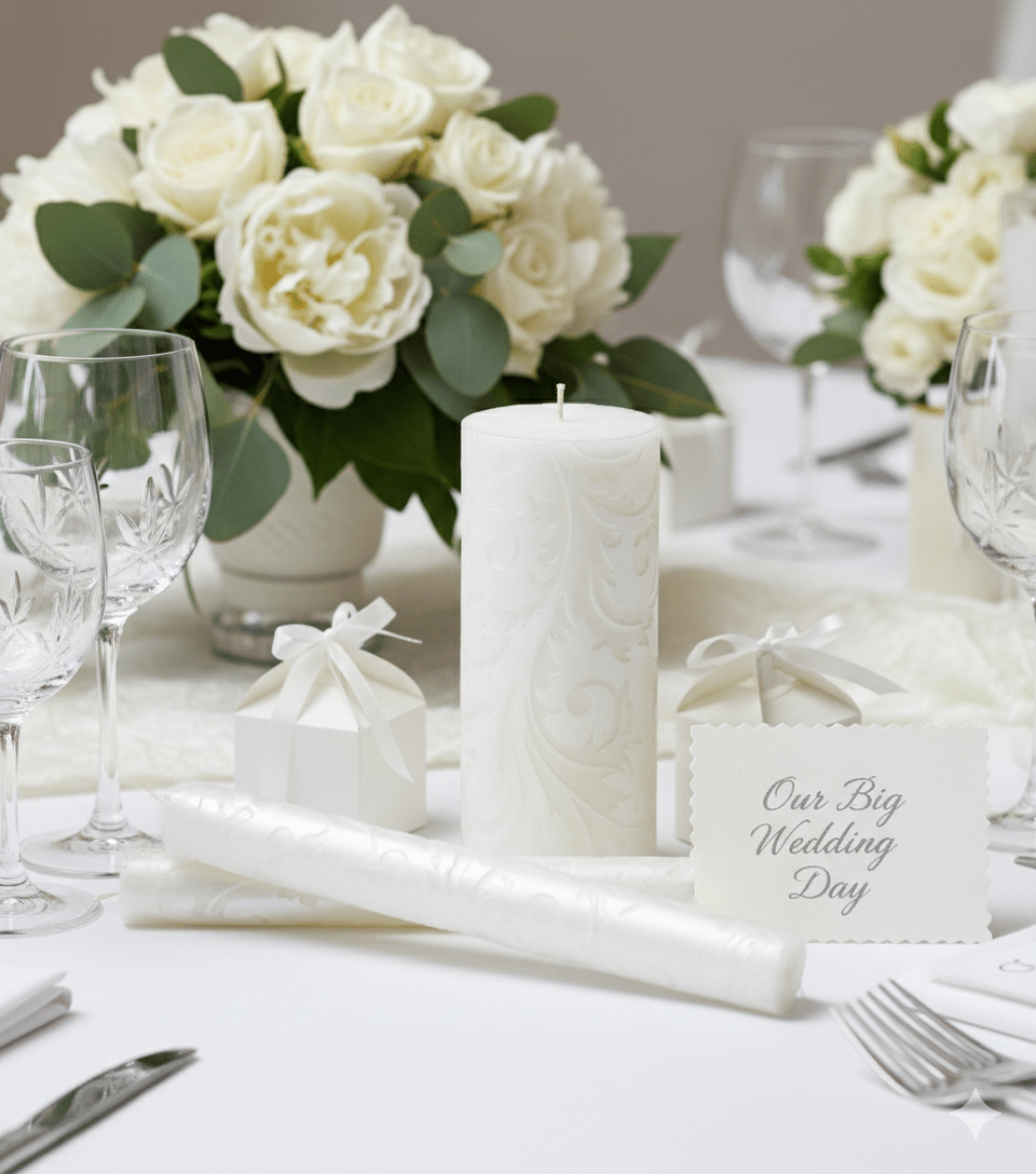 Magik Life Unity Candle Set for Wedding Ceremony – Elegant & Meaningful - Magik Life