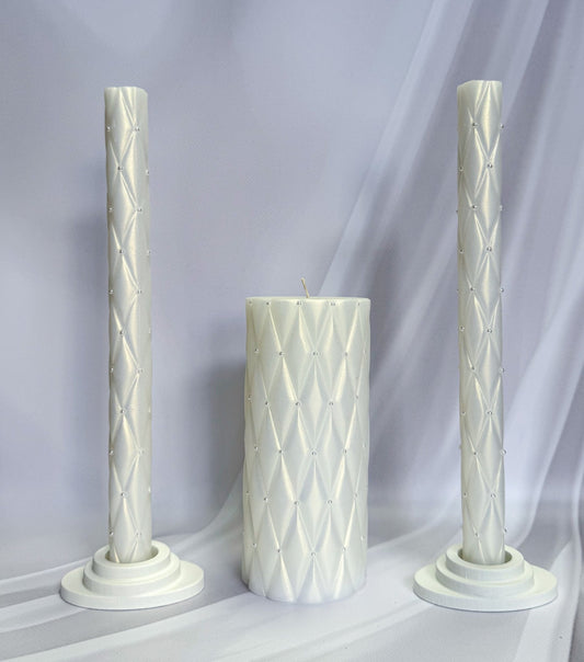 Magik Life Unity Candle Set for Wedding Ceremony – Elegant & Meaningful - Magik Life