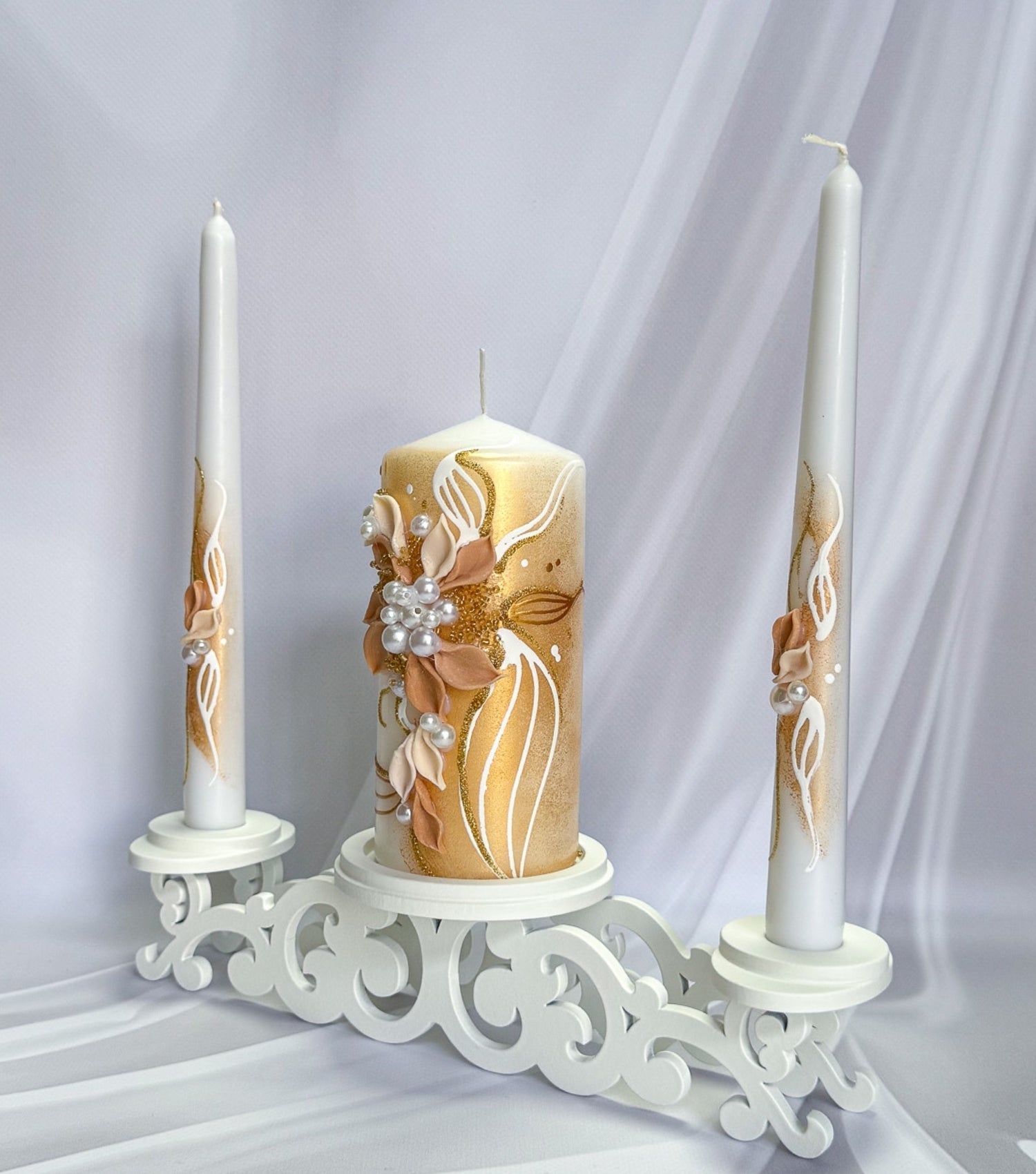 Magik Life Unity Candle Set for Wedding Ceremony – Elegant & Meaningful - Magik Life