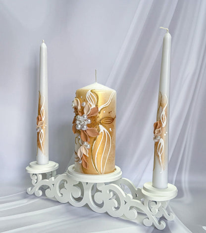 Magik Life Unity Candle Set for Wedding Ceremony – Elegant & Meaningful - Magik Life