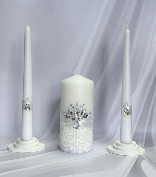 Magik Life Unity Candle Set for Wedding Ceremony – Elegant & Meaningful - Magik Life