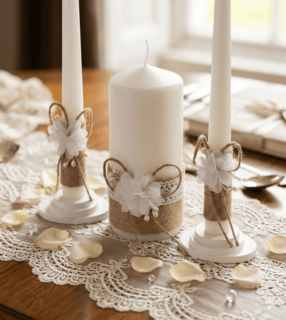 Magik Life Unity Candle Set for Wedding Ceremony – Elegant & Meaningful - Magik Life