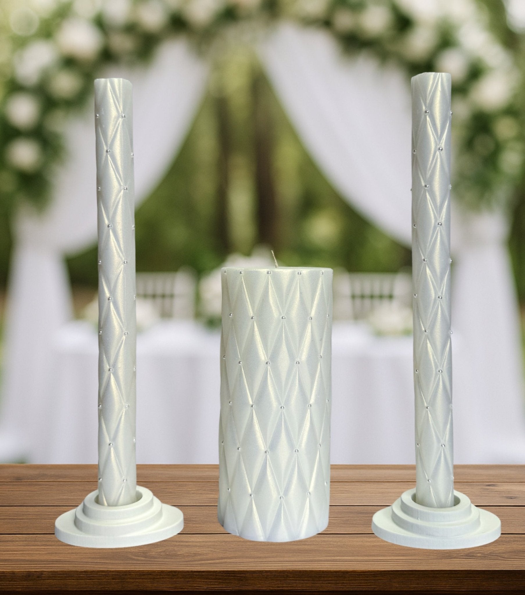 Magik Life Unity Candle Set for Wedding Ceremony – Elegant & Meaningful - Magik Life