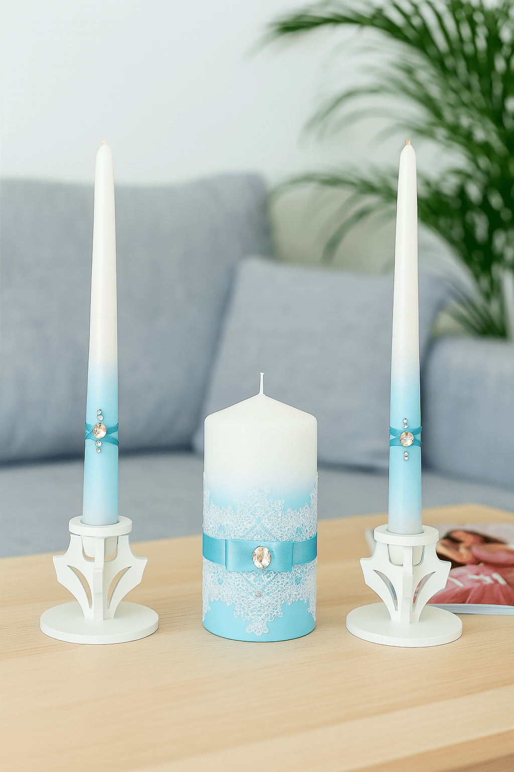 Magik Life Unity Candle Set for Wedding Ceremony – Elegant & Meaningful - Magik Life