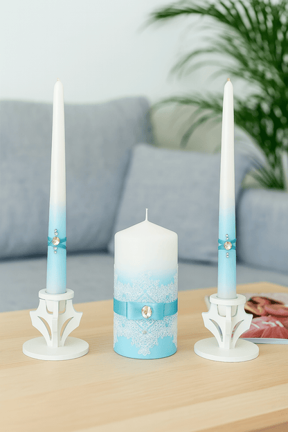 Magik Life Unity Candle Set for Wedding Ceremony – Elegant & Meaningful - Magik Life