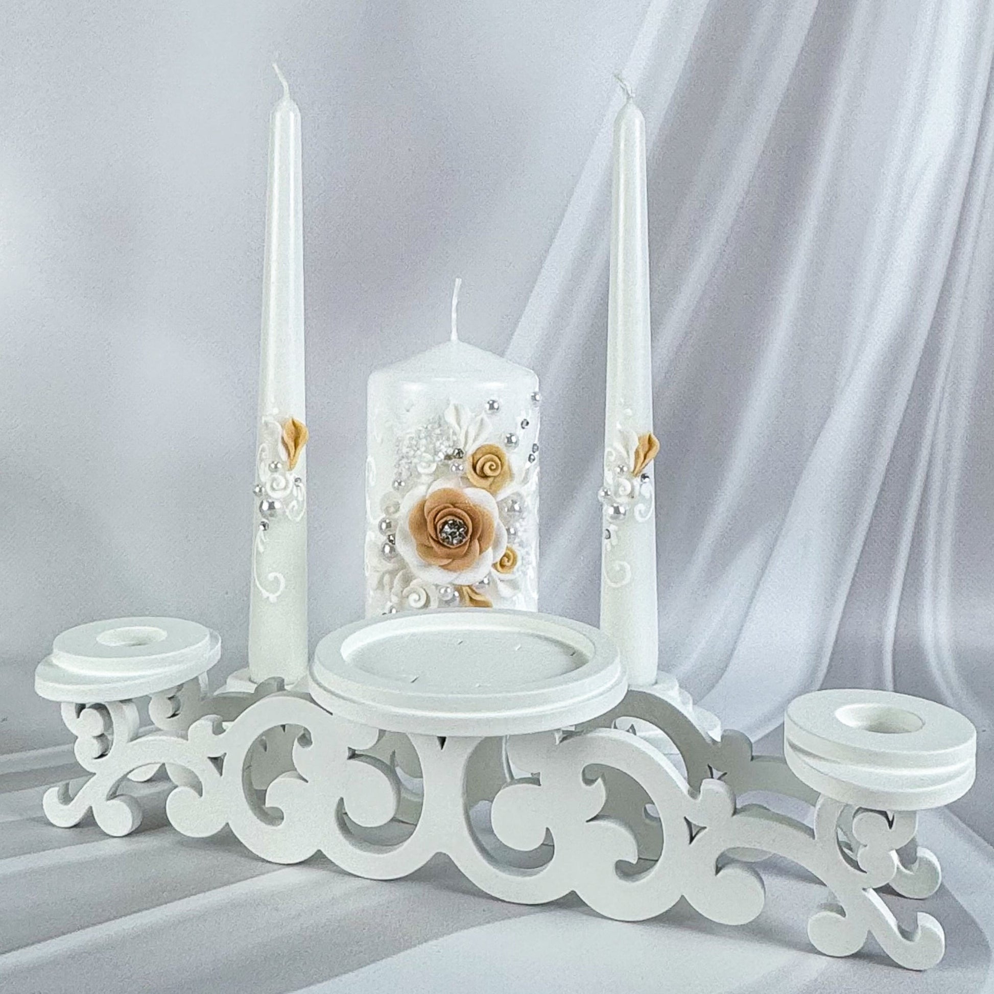 Magik Life Unity Candle Set for Wedding Ceremony – Elegant & Meaningful - Magik Life