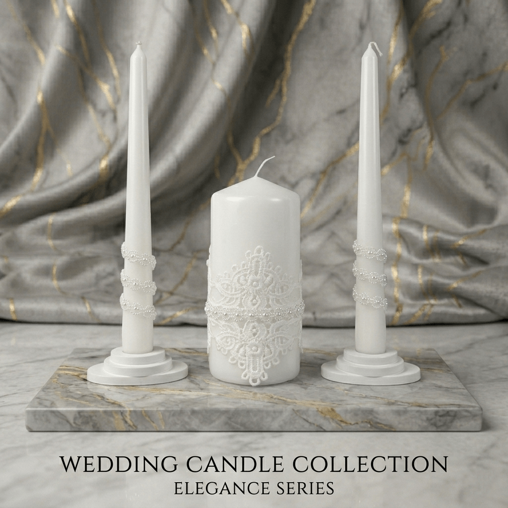 Magik Life Unity Candle Set for Wedding Ceremony – Elegant & Meaningful - Magik Life
