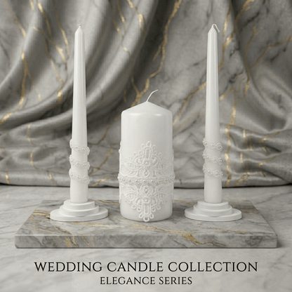 Magik Life Unity Candle Set for Wedding Ceremony – Elegant & Meaningful - Magik Life