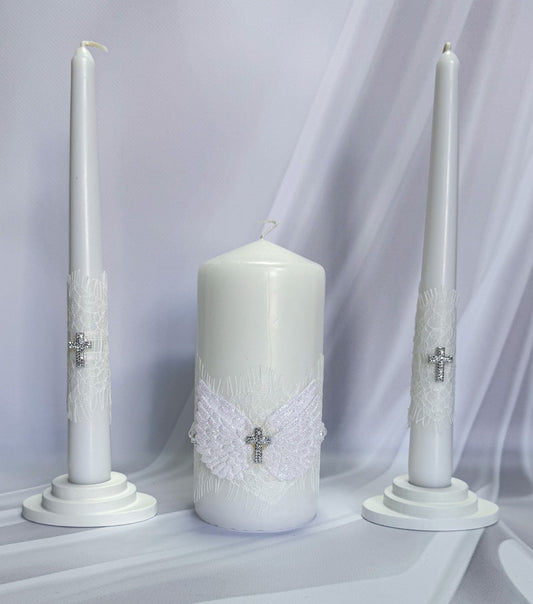 Magik Life Unity Candle Set for Wedding Ceremony – Elegant & Meaningful - Magik Life