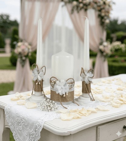 Magik Life Unity Candle Set for Wedding Ceremony – Elegant & Meaningful - Magik Life