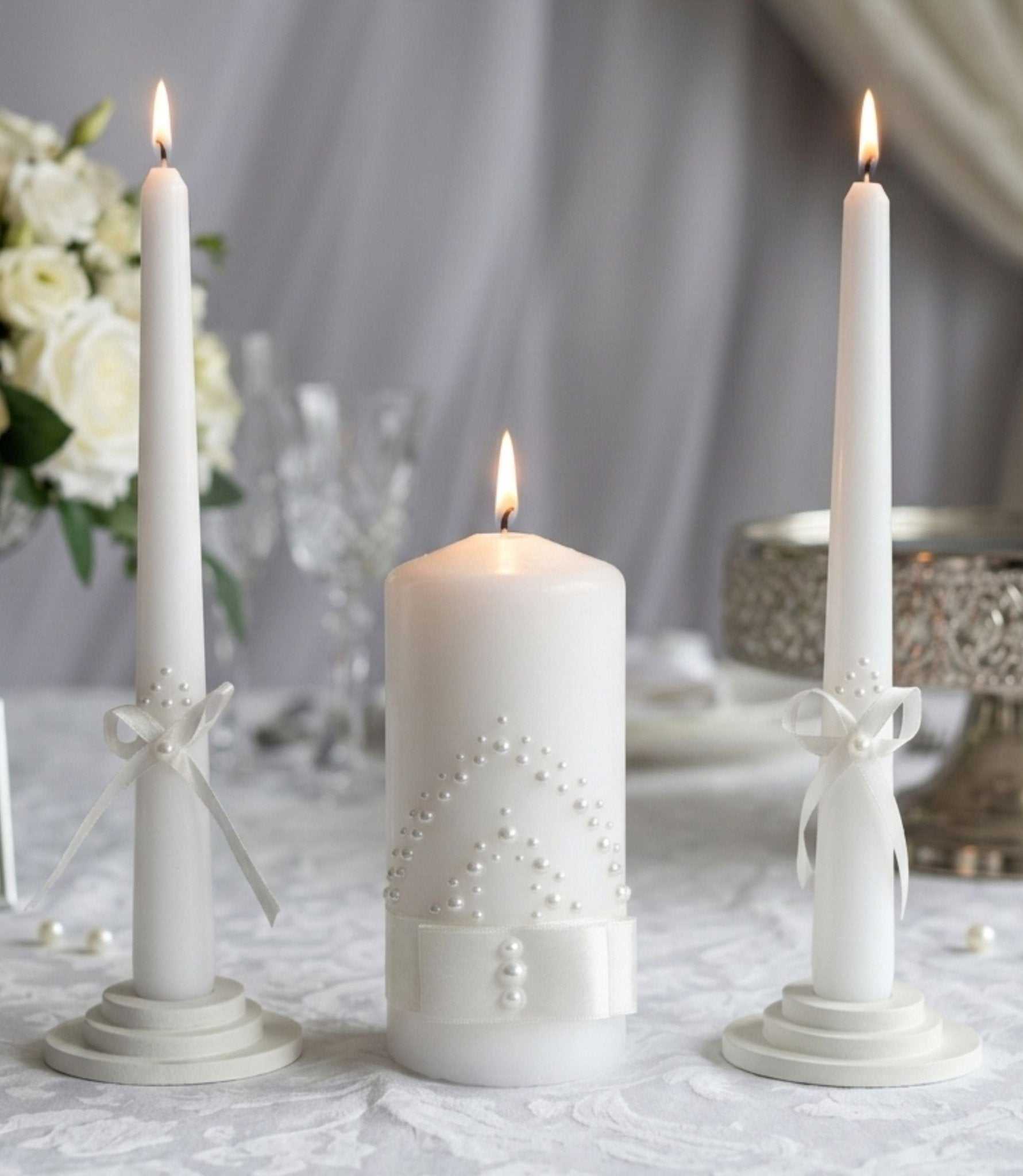Magik Life Unity Candle Set for Wedding Ceremony – Elegant & Meaningful - Magik Life