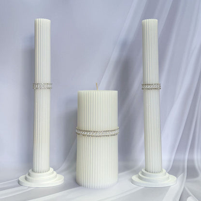 Magik Life Unity Candle Set for Wedding Ceremony – Elegant & Meaningful - Magik Life