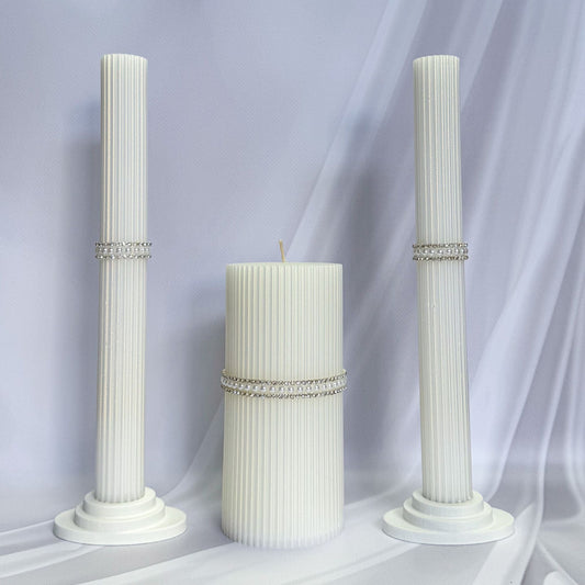 Magik Life Unity Candle Set for Wedding Ceremony – Elegant & Meaningful - Magik Life