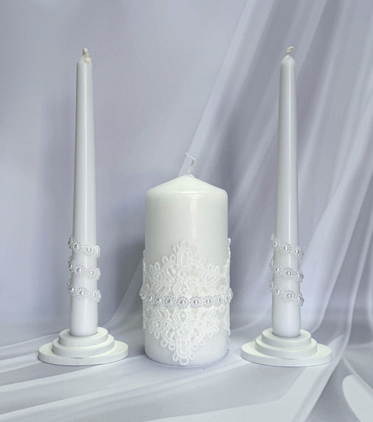 Magik Life Unity Candle Set for Wedding Ceremony – Elegant & Meaningful - Magik Life