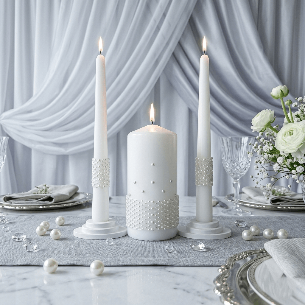 Magik Life Unity Candle Set for Wedding Ceremony – Elegant & Meaningful - Magik Life