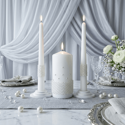 Magik Life Unity Candle Set for Wedding Ceremony – Elegant & Meaningful - Magik Life