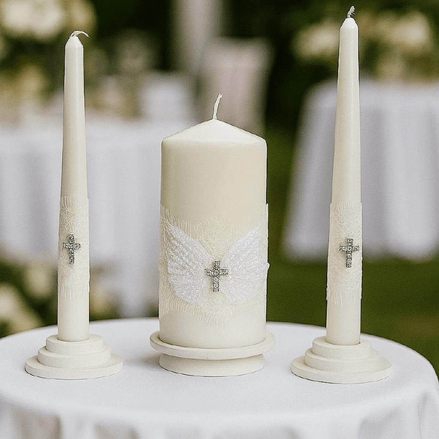 Magik Life Unity Candle Set for Wedding Ceremony – Elegant & Meaningful - Magik Life