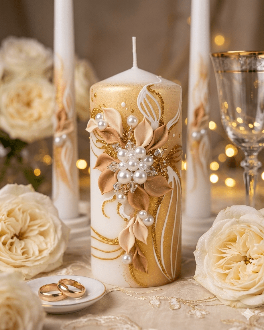 Magik Life Unity Candle Set for Wedding Ceremony – Elegant & Meaningful - Magik Life
