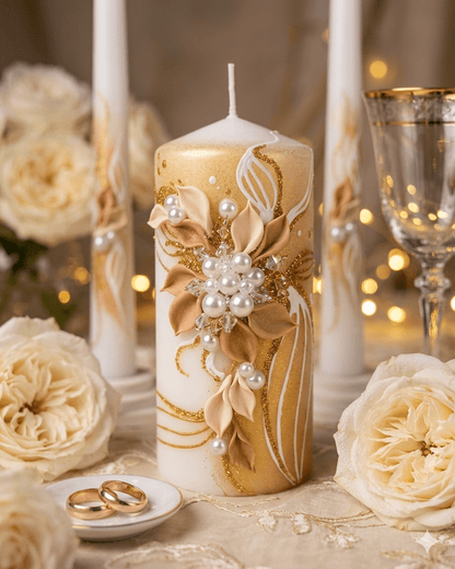 Magik Life Unity Candle Set for Wedding Ceremony – Elegant & Meaningful - Magik Life