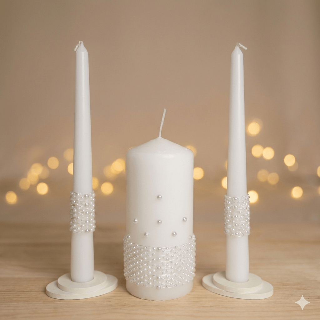 Magik Life Unity Candle Set three-piece elegant wedding candles with long burn time