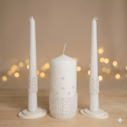 Magik Life Unity Candle Set three-piece elegant wedding candles with long burn time