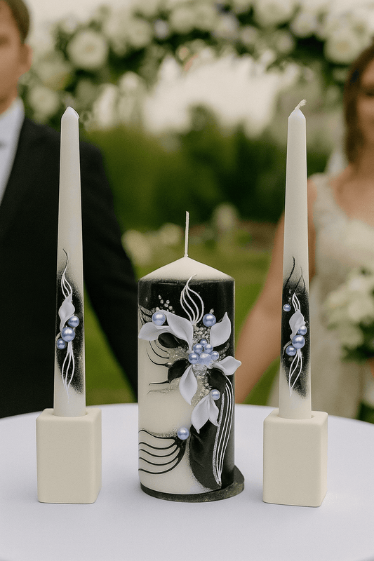 Magik Life Unity Candle Set for Wedding Ceremony – Elegant & Meaningful - Magik Life