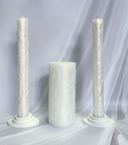 Magik Life Unity Candle Set for Wedding Ceremony – Elegant & Meaningful - Magik Life