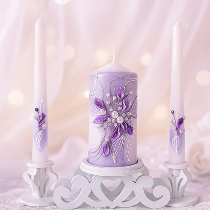 Magik Life Unity Candle Set for Wedding Ceremony – Elegant & Meaningful - Magik Life