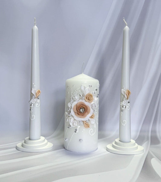 Magik Life Unity Candle Set for Wedding Ceremony – Elegant & Meaningful - Magik Life