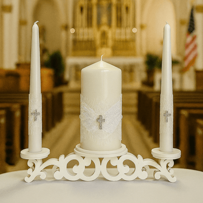 Magik Life Unity Candle Set for Wedding Ceremony – Elegant & Meaningful - Magik Life