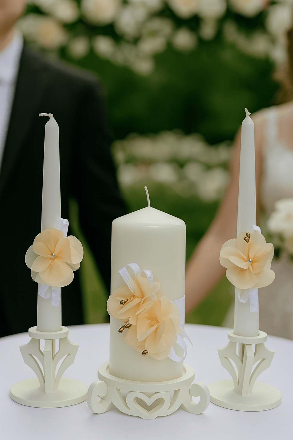 Magik Life Unity Candle Set for Wedding Ceremony – Elegant & Meaningful - Magik Life