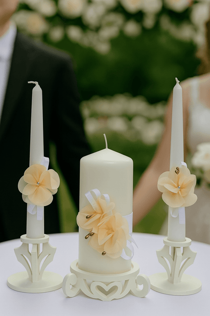 Magik Life Unity Candle Set for Wedding Ceremony – Elegant & Meaningful - Magik Life