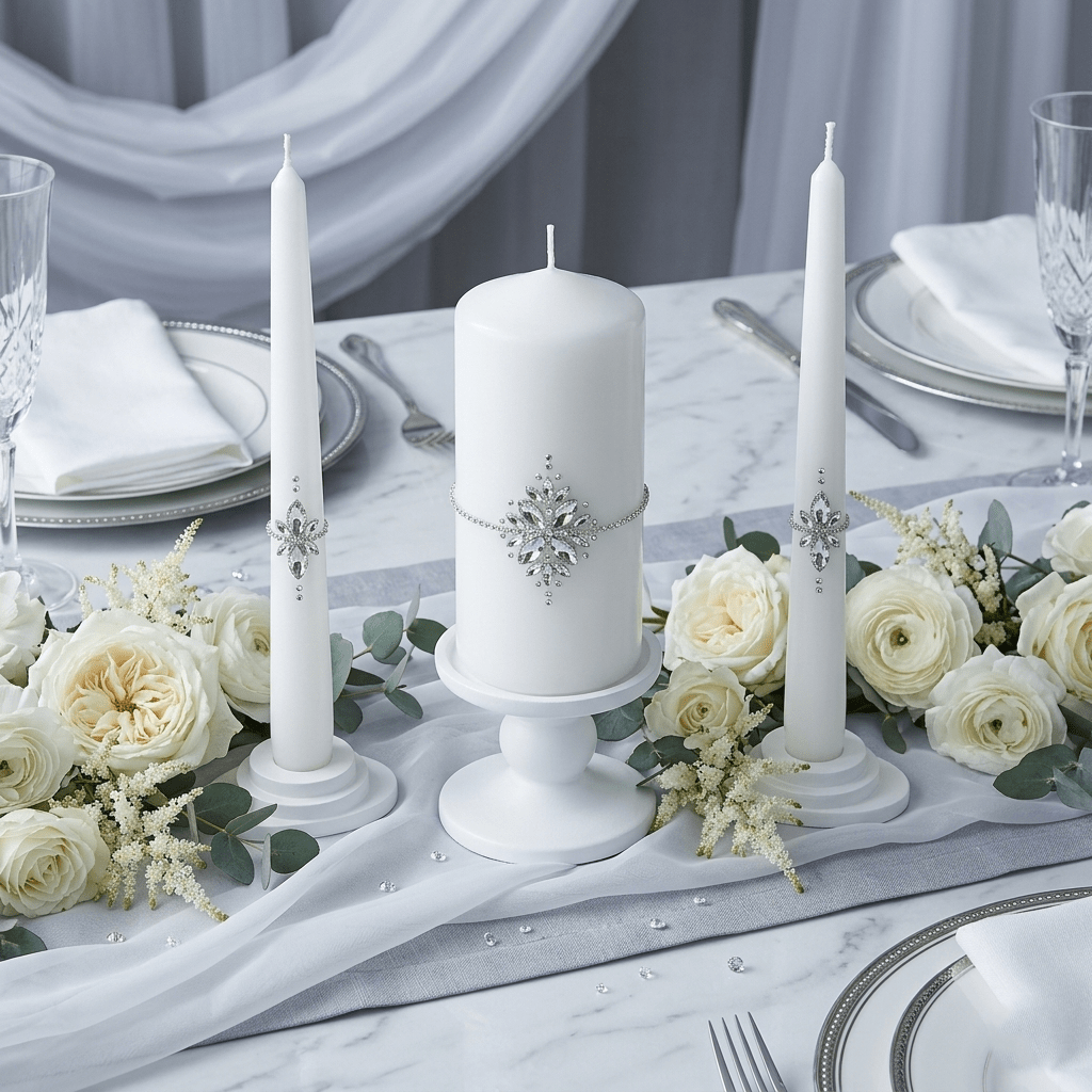 Magik Life Unity Candle Set for Wedding Ceremony – Elegant & Meaningful - Magik Life