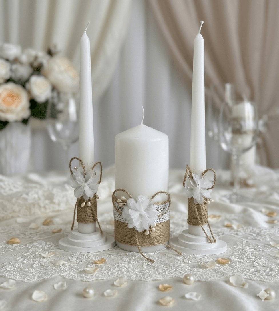 Magik Life Unity Candle Set for Wedding Ceremony – Elegant & Meaningful - Magik Life