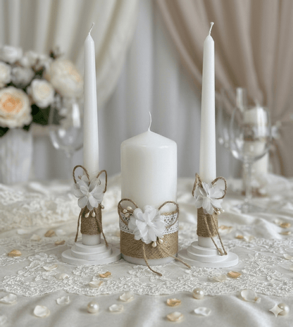 Magik Life Unity Candle Set for Wedding Ceremony – Elegant & Meaningful - Magik Life
