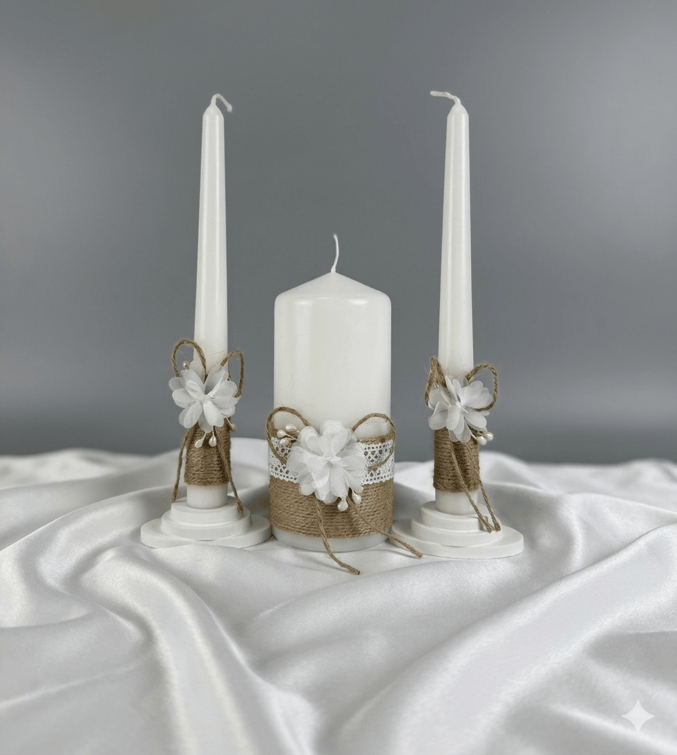 Magik Life Unity Candle Set for Wedding Ceremony – Elegant & Meaningful - Magik Life
