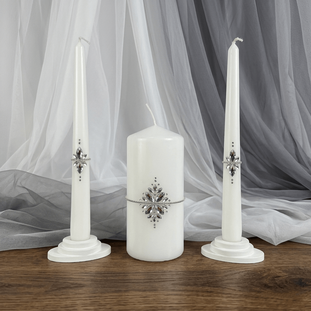 Magik Life Unity Candle Set for Wedding Ceremony – Elegant & Meaningful - Magik Life