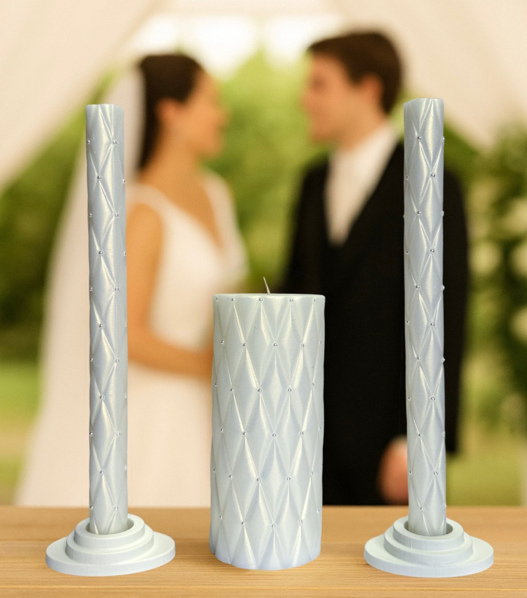 Magik Life Unity Candle Set for Wedding Ceremony – Elegant & Meaningful - Magik Life