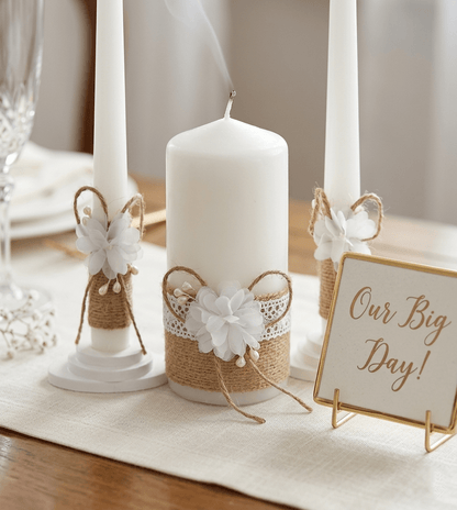 Magik Life Unity Candle Set for Wedding Ceremony – Elegant & Meaningful - Magik Life
