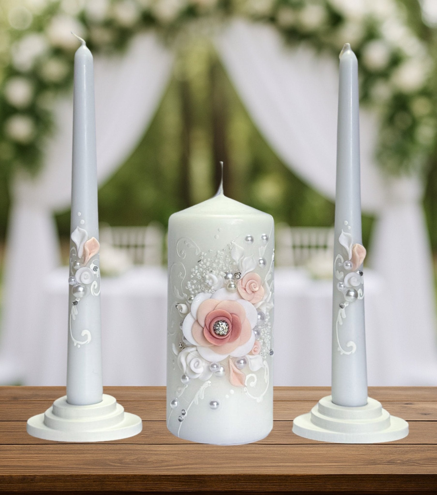 Magik Life Unity Candle Set for Wedding Ceremony – Elegant & Meaningful - Magik Life