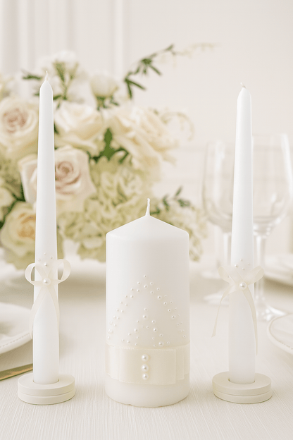Magik Life Unity Candle Set for Wedding Ceremony – Elegant & Meaningful - Magik Life