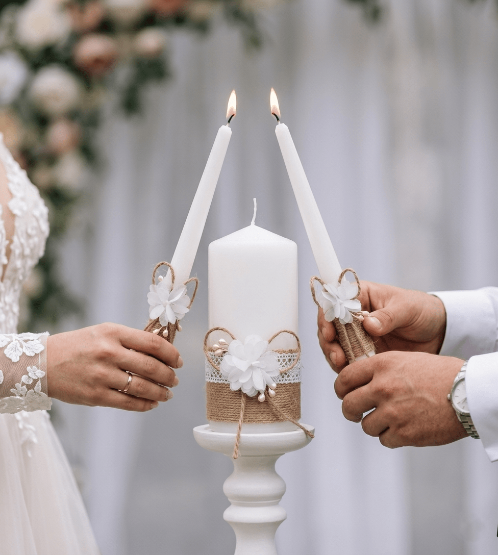 Magik Life Unity Candle Set for Wedding Ceremony – Elegant & Meaningful - Magik Life