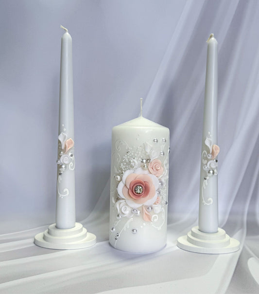 Magik Life Unity Candle Set for Wedding Ceremony – Elegant & Meaningful - Magik Life
