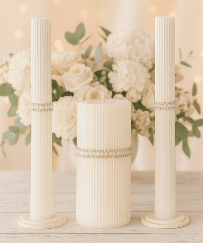 Magik Life Unity Candle Set for Wedding Ceremony – Elegant & Meaningful - Magik Life