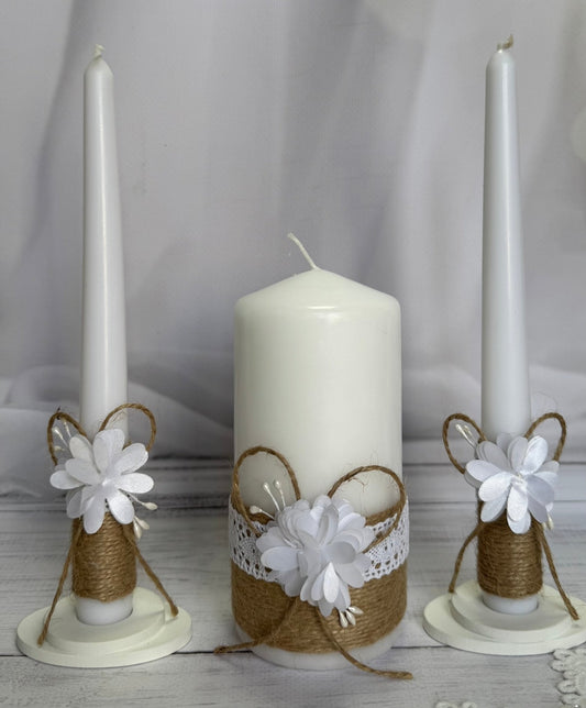 Magik Life Unity Candle Set for Wedding Ceremony – Elegant & Meaningful - Magik Life